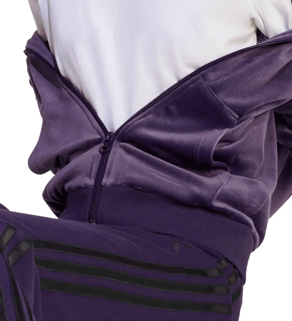 adidas Originals Cardigan - Velour - Aurora Plum/Hvid