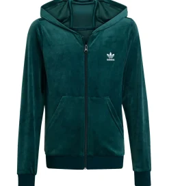 adidas Originals Cardigan - Velour - Aurora Ivy/Hvid