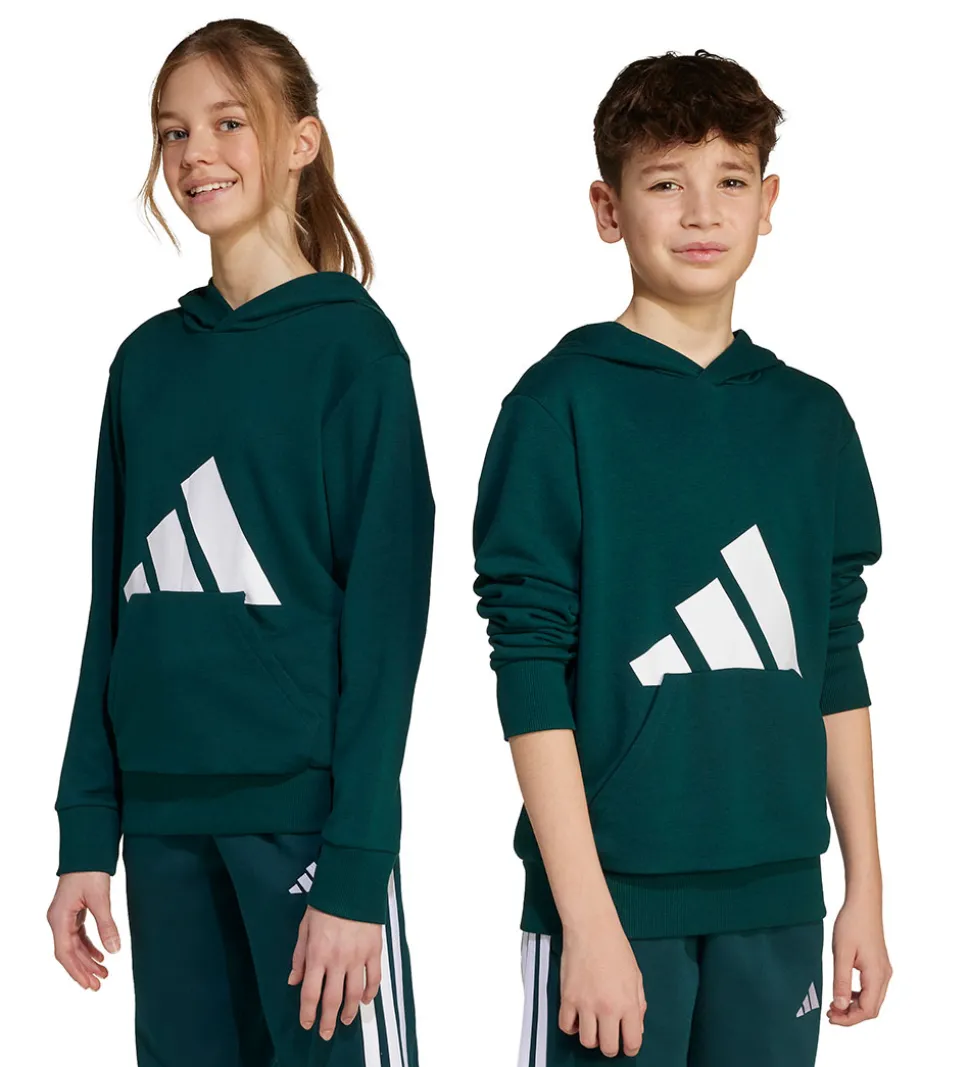 adidas Performance Hættetrøje - J BL FT HD - Aurivy/Hvid