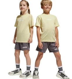 adidas Performance Sæt - T-shirt/Sweatshorts - Powder Yellow/Hvi