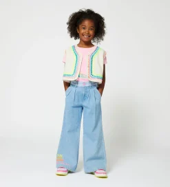 Billieblush Vest - Ivory m. Neon