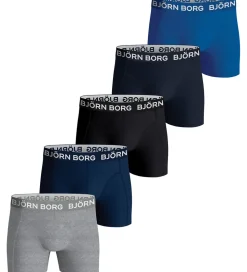 Björn Borg Boxershorts - 5-pak - Blå/Sort/Grå
