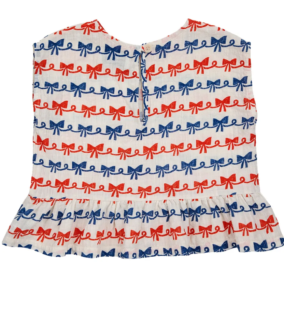 Bobo Choses Top - Ribbon Bow - Offwhite