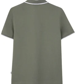 BOSS Polo - Støvet Grøn m. Hvid