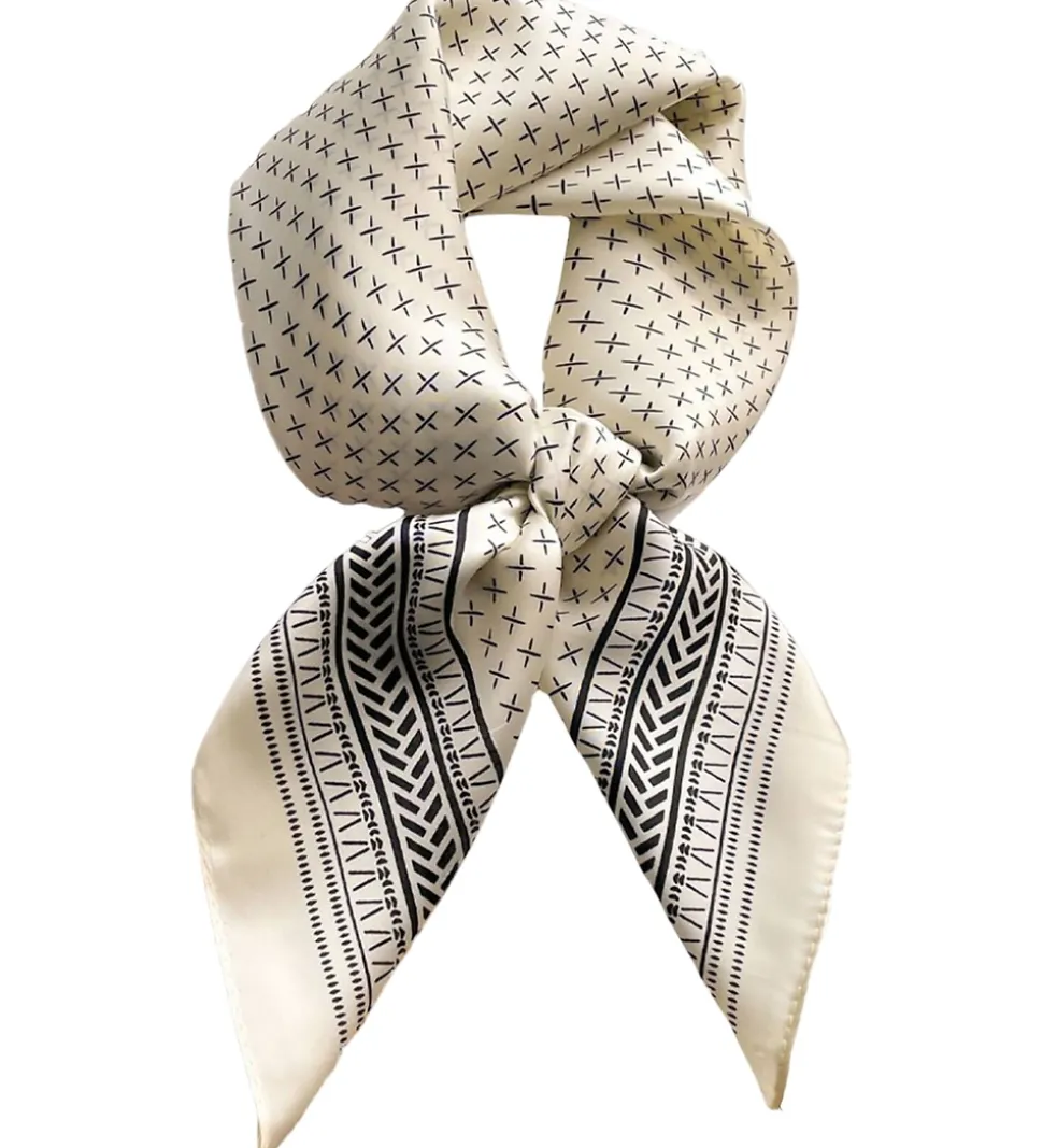 By Stær Tørklæde - Callie - Råhvid/Sort