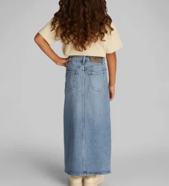 Calvin Klein Nederdel - Denim - Mid Rise Long - Cloudy Blue