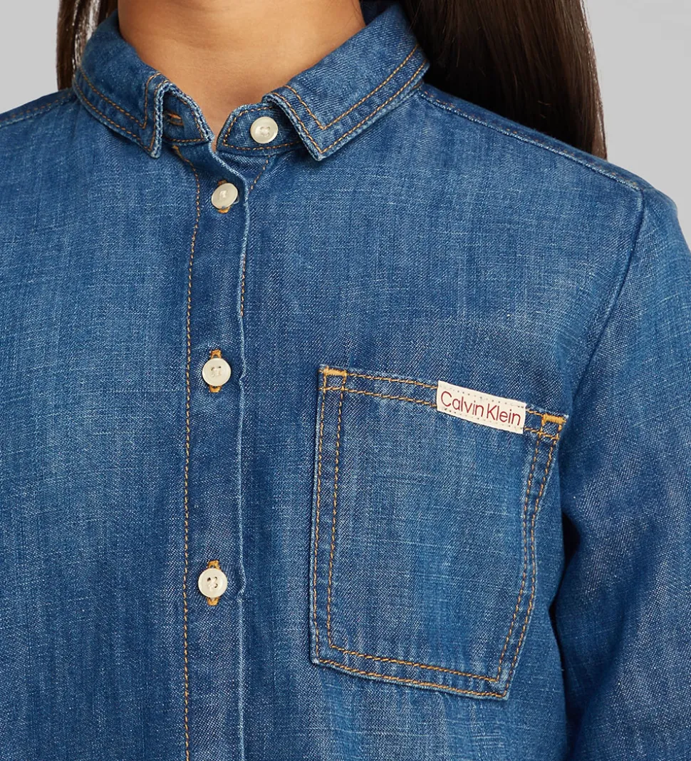 Calvin Klein Skjorte - Denim - Mid Serenity Blue