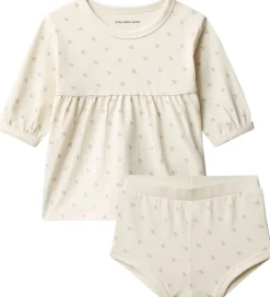 Calvin Klein Sæt - Kjole/Bloomers - Monologo White