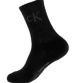 Calvin Klein Strømper - 2-pak - Sort m. Logo