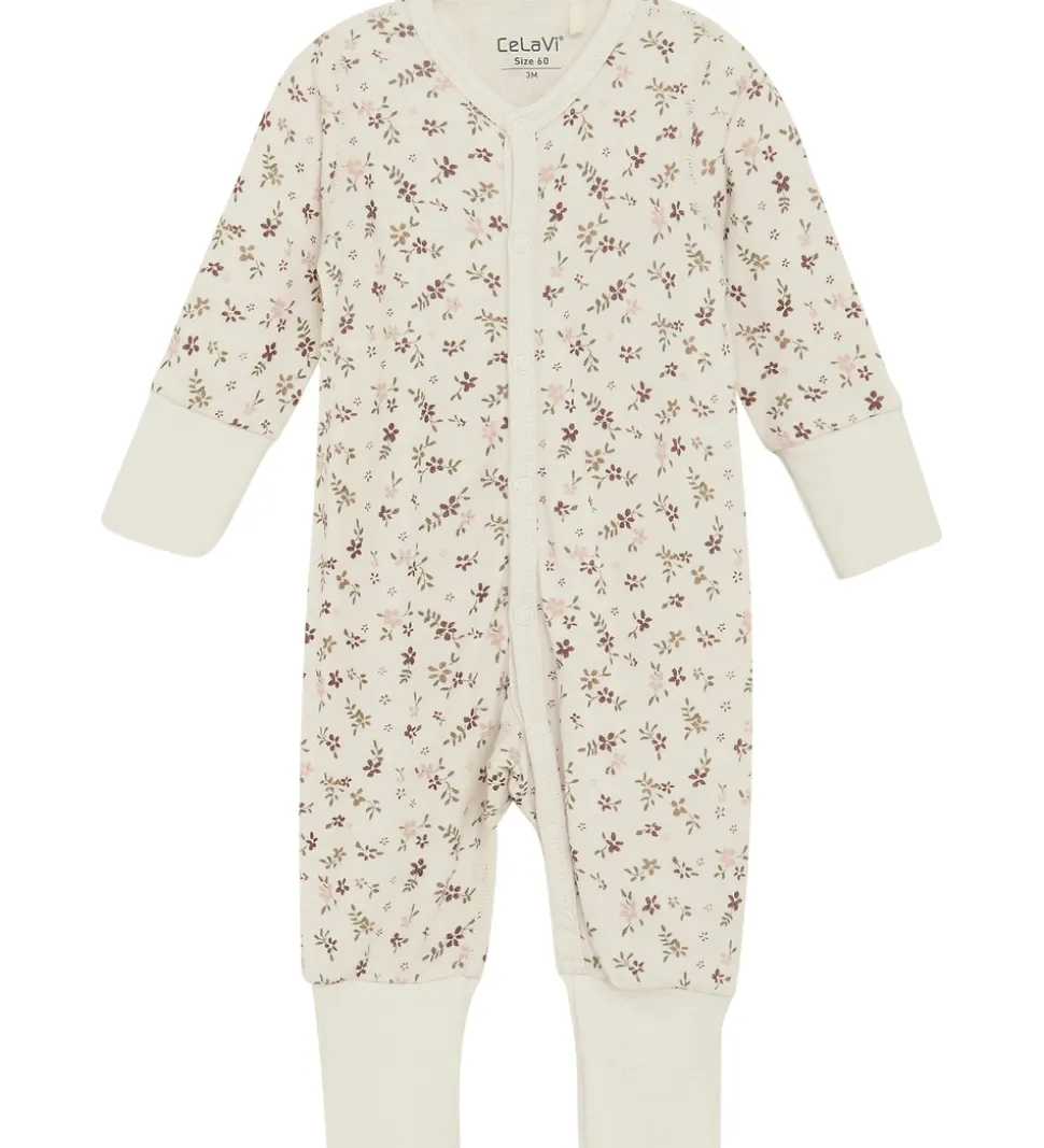 CeLaVi Heldragt - Uld - Marron m. Blomster