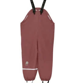 CeLaVi Regnbukser m. Seler - Recycled PU - Rose Brown