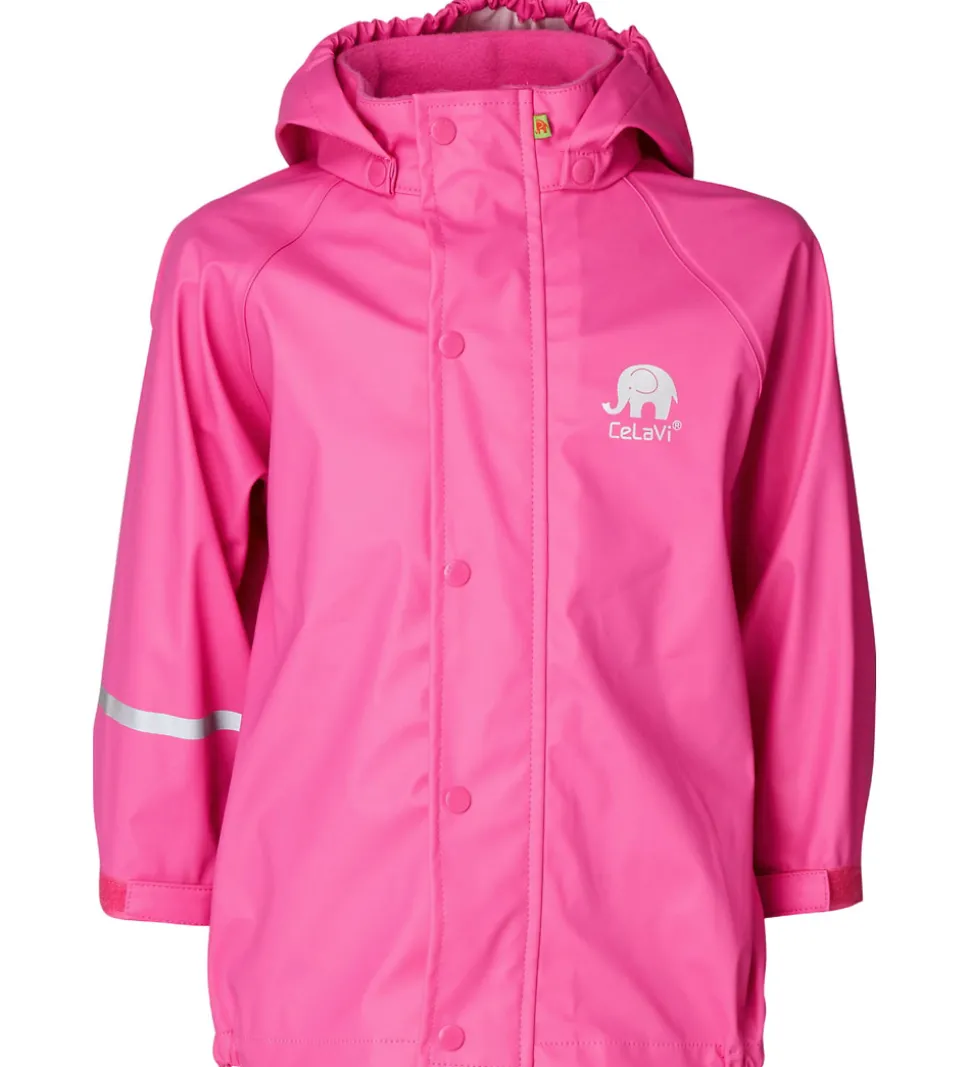 CeLaVi Regnjakke - PU - Real pink