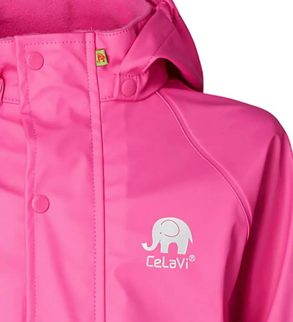 CeLaVi Regnjakke - PU - Real pink