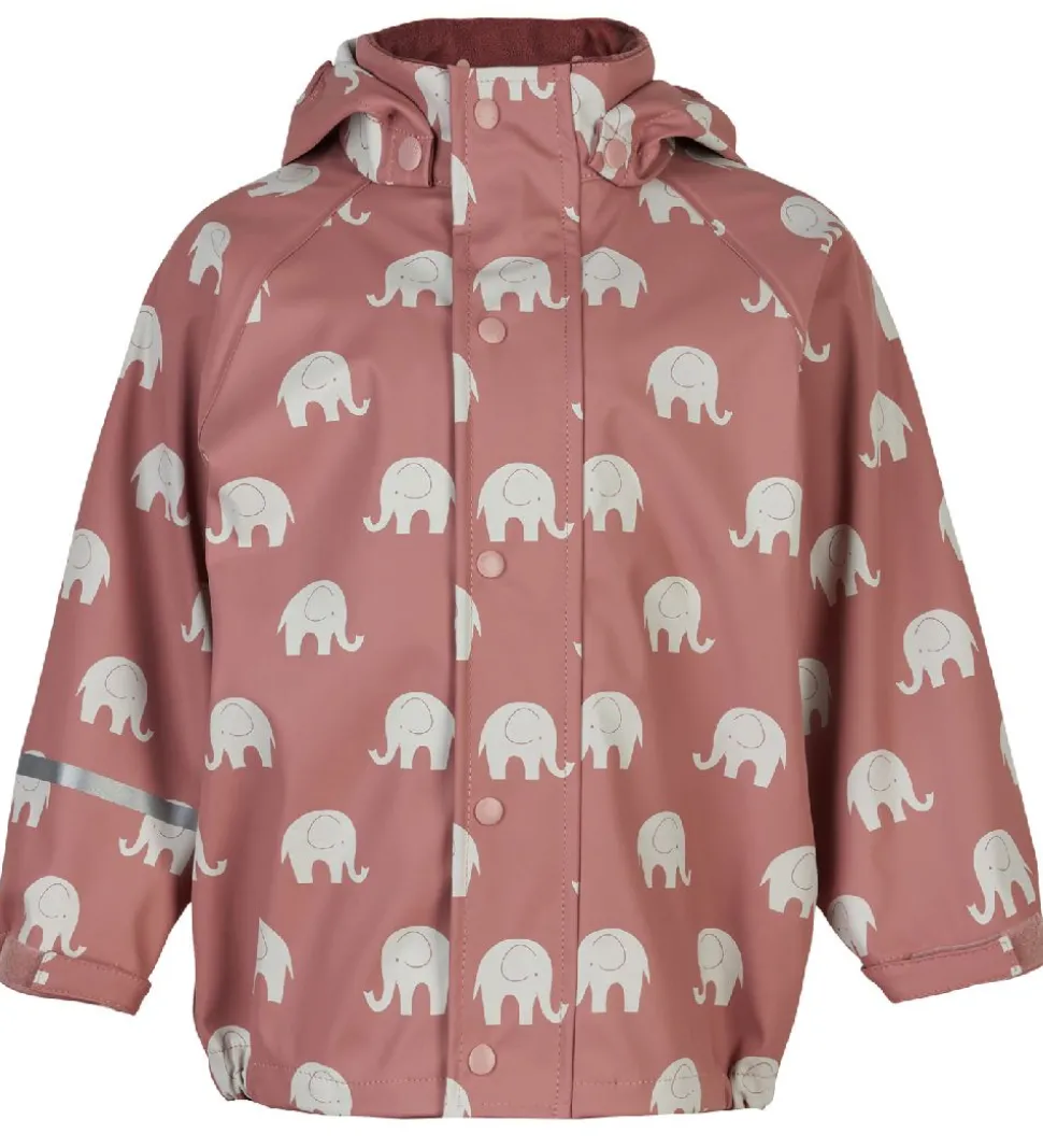 CeLaVi Regntøj - PU - Burlwood m. Elefanter