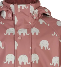 CeLaVi Regntøj - PU - Burlwood m. Elefanter
