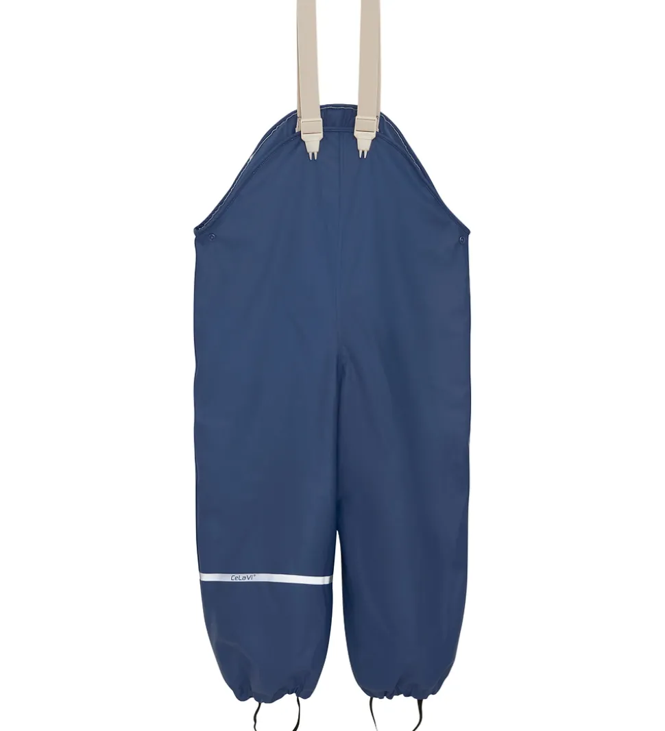 CeLaVi Regntøj m. Seler/Fleece - Recycle PU - Oceania m. Print