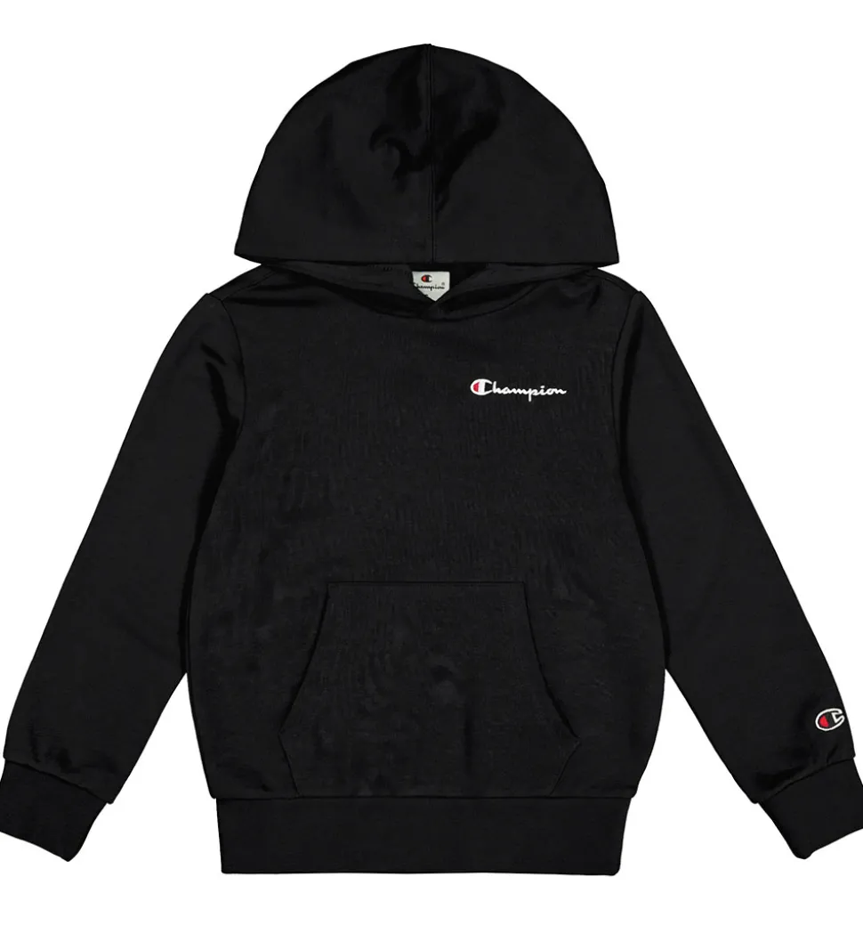 Champion Hættetrøje - Sort m. Logo