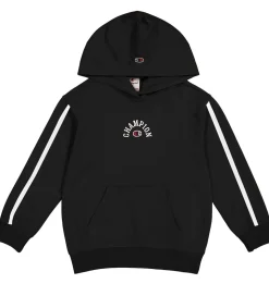 Champion Hættetrøje - Sort m. Logo