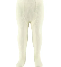 Condor Strømpebukser - Rib - Uld - Cream