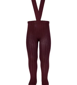 Condor Strømpebukser m. Seler - Rib - Syrah