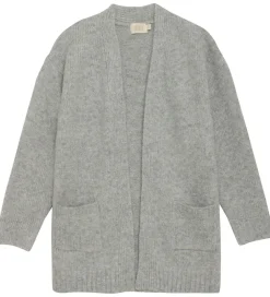 Creamie Cardigan - Strik - Lang - Light Grey Melange