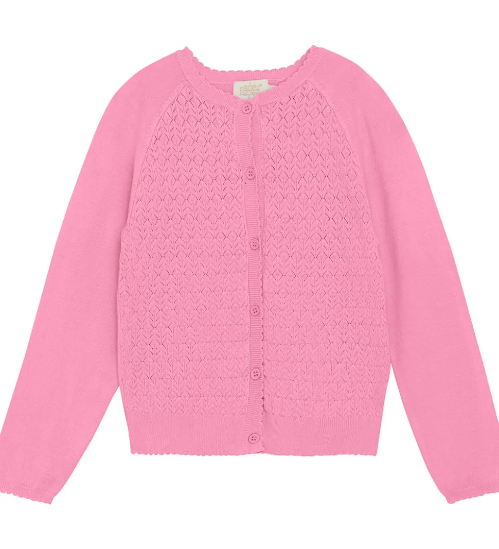 Creamie Cardigan - Strik - Pointelle - Rosebloom