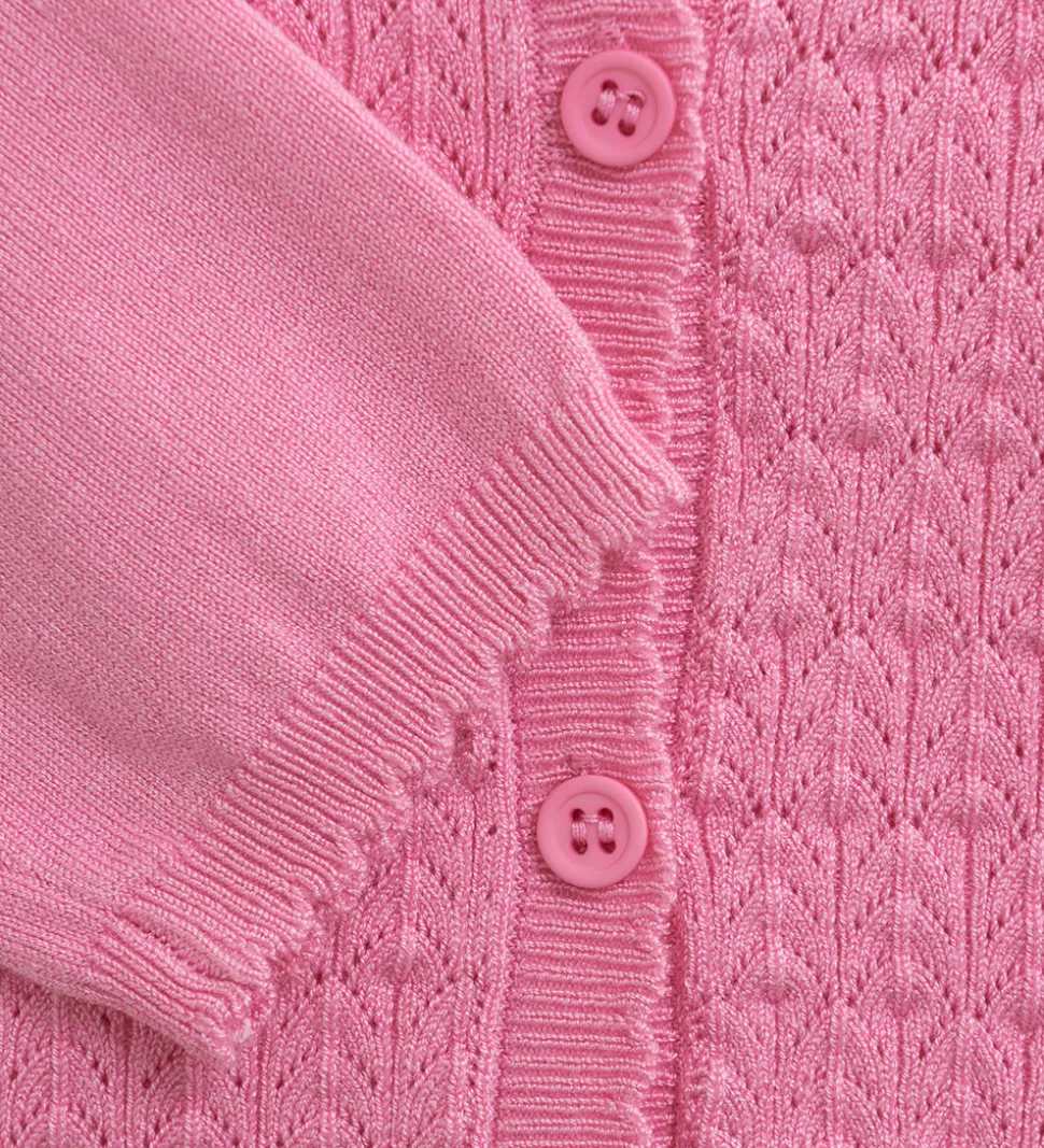 Creamie Cardigan - Strik - Pointelle - Rosebloom