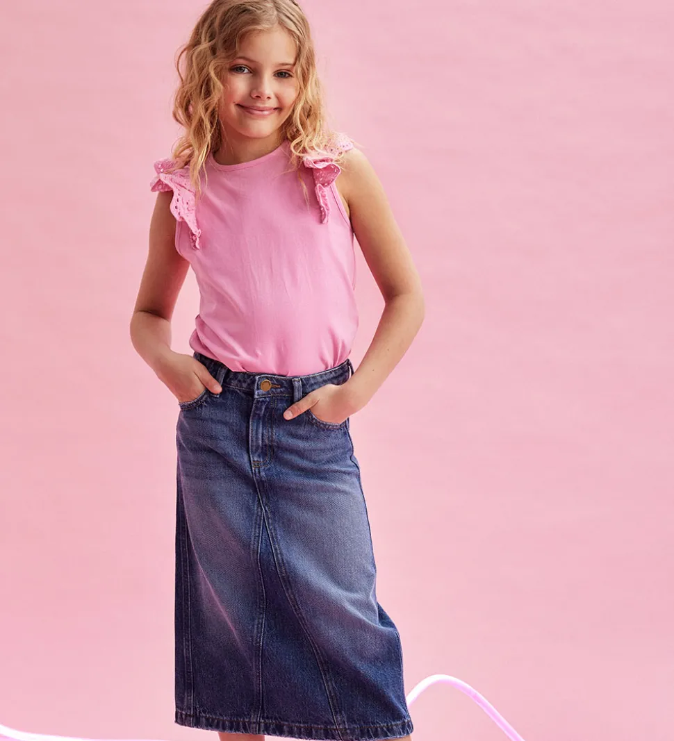 Creamie Nederdel - Denim - Blå