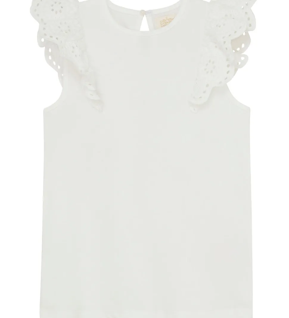 Creamie Top - Lace - Cloud m. Hulmønster