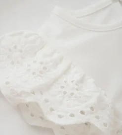 Creamie Top - Lace - Cloud m. Hulmønster