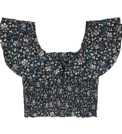 Designers Remix Top - Sandrine - Black Flower Print