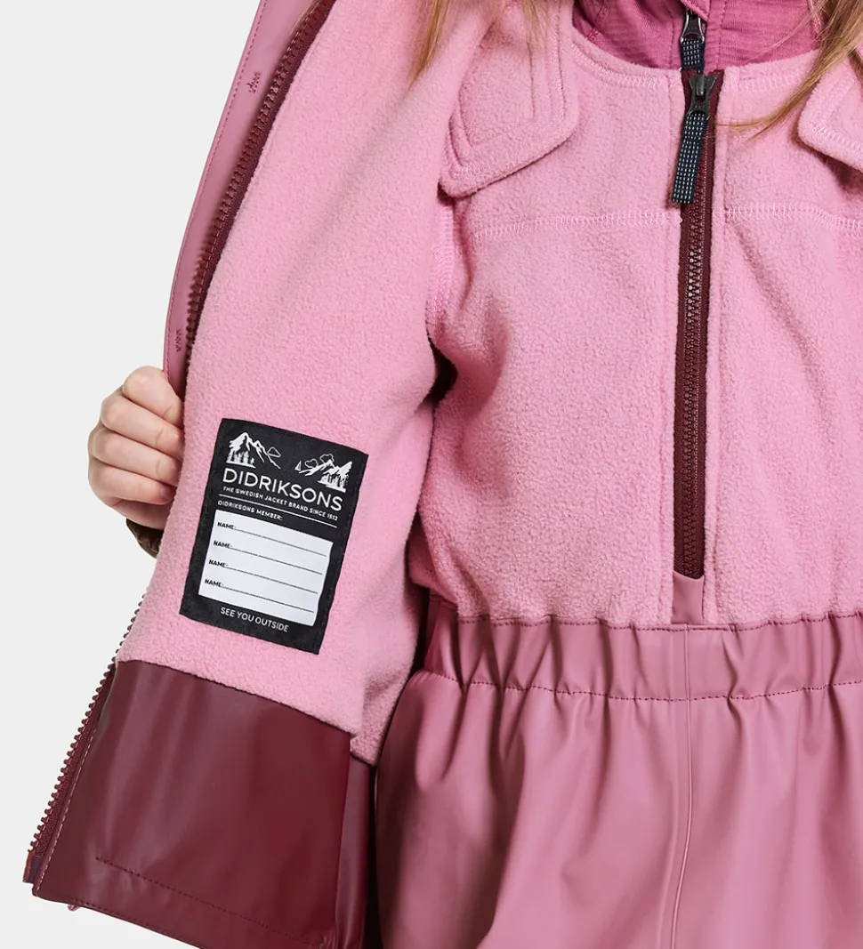 Didrikson Regntøj m. Fleece - Boardman - PU - Heather Pink