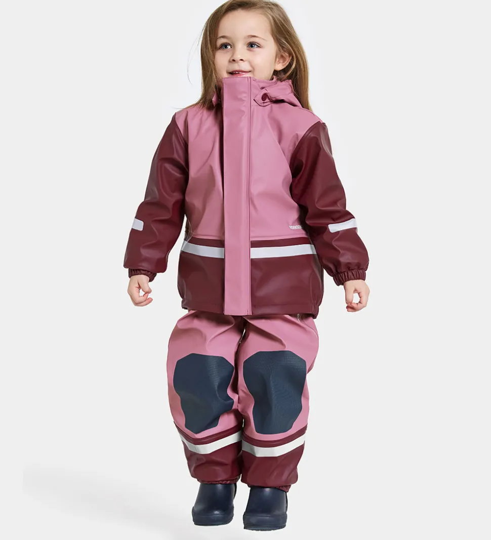 Didrikson Regntøj m. Fleece - Boardman - PU - Heather Pink