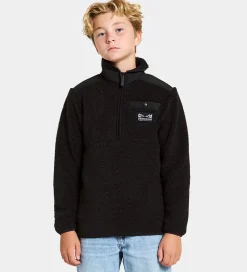 Didriksons Fleecejakke - Teddy - Exa Half Zip - Sort