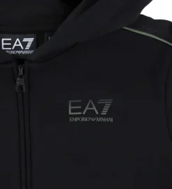EA7 Cardigan - Sort m. Grøn