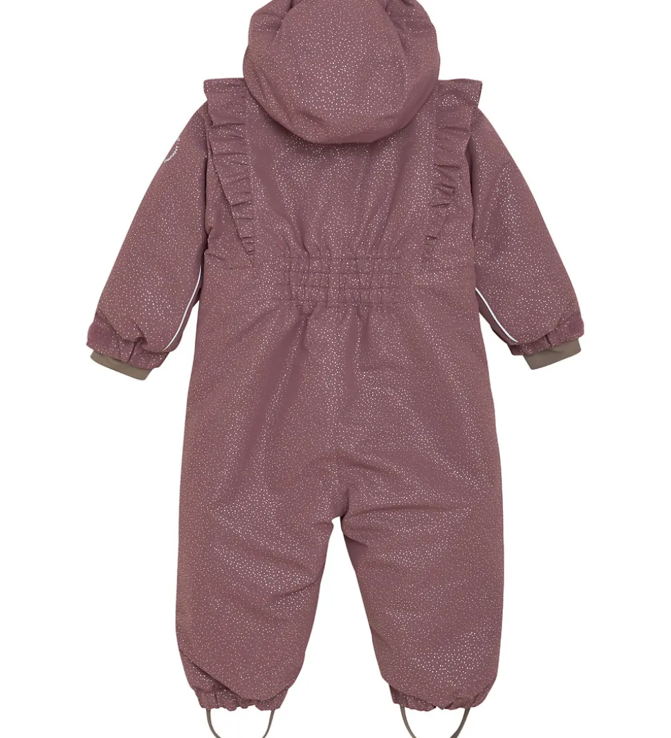 En Fant Flyverdragt - Rose Taupe m. Guldprikker