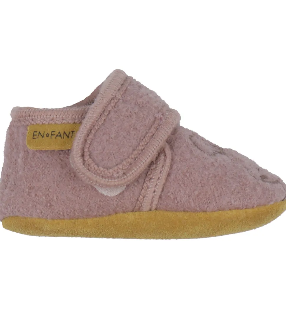 En Fant Hjemmesko - Uld - Marron m. Kanin