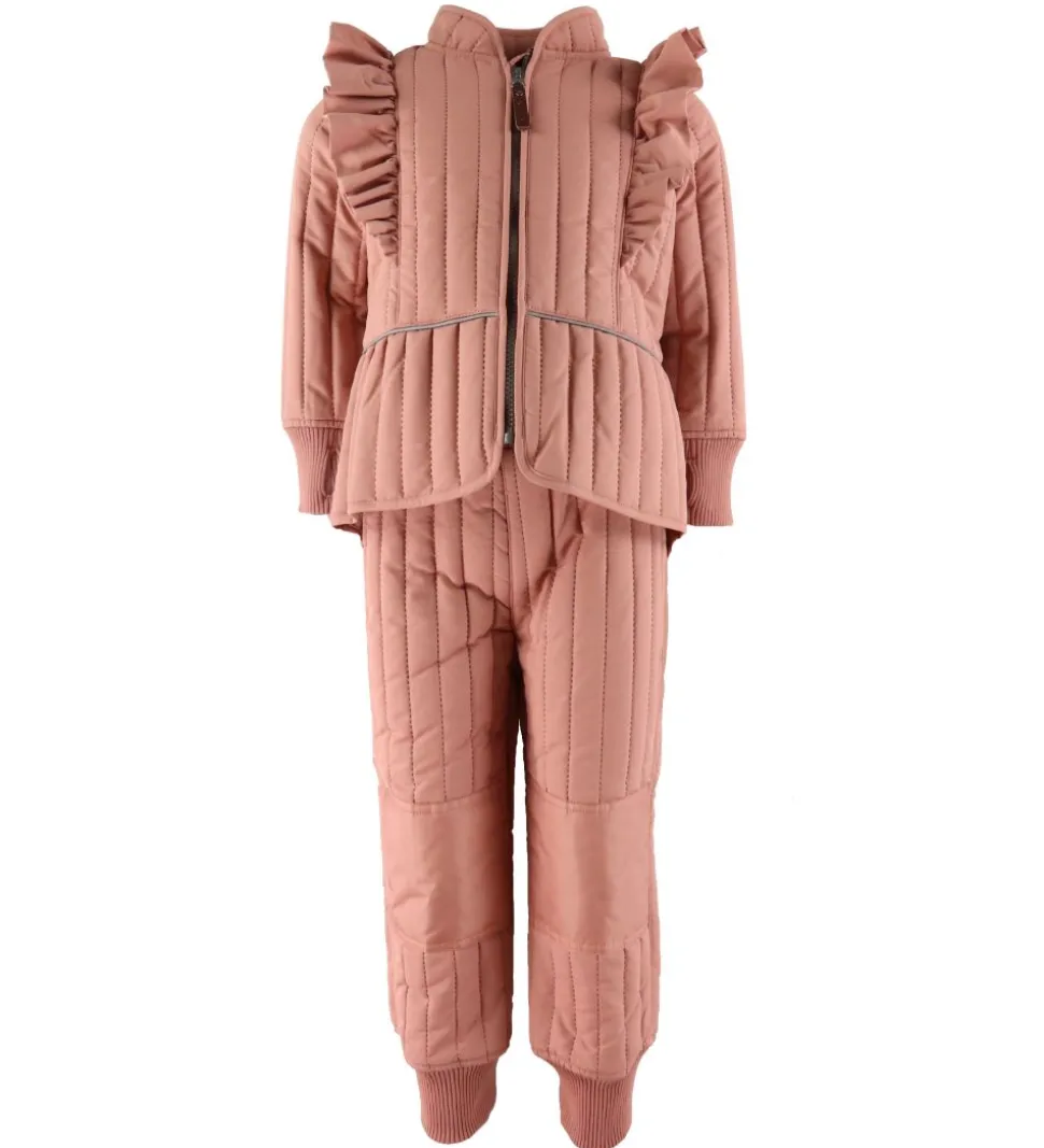 En Fant Termotøj - Old Rose m. Flæser