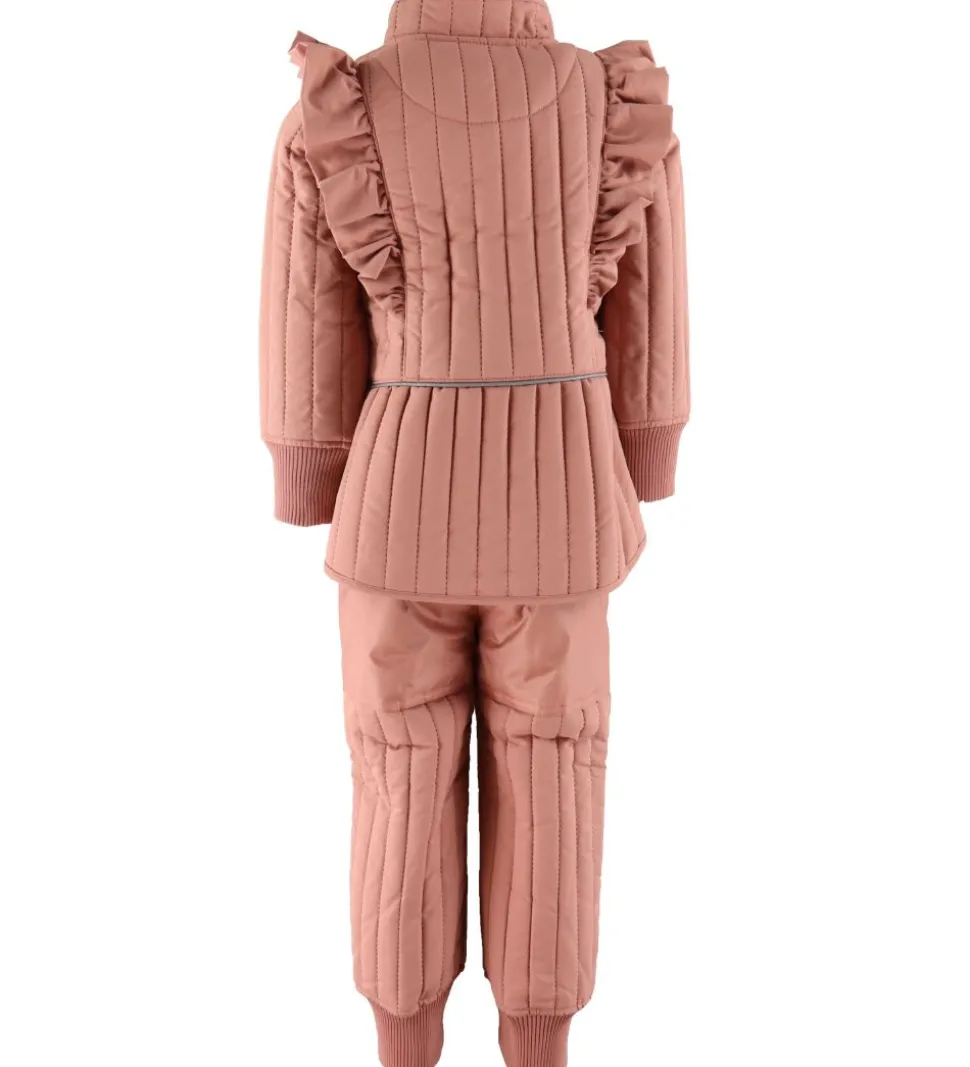 En Fant Termotøj - Old Rose m. Flæser