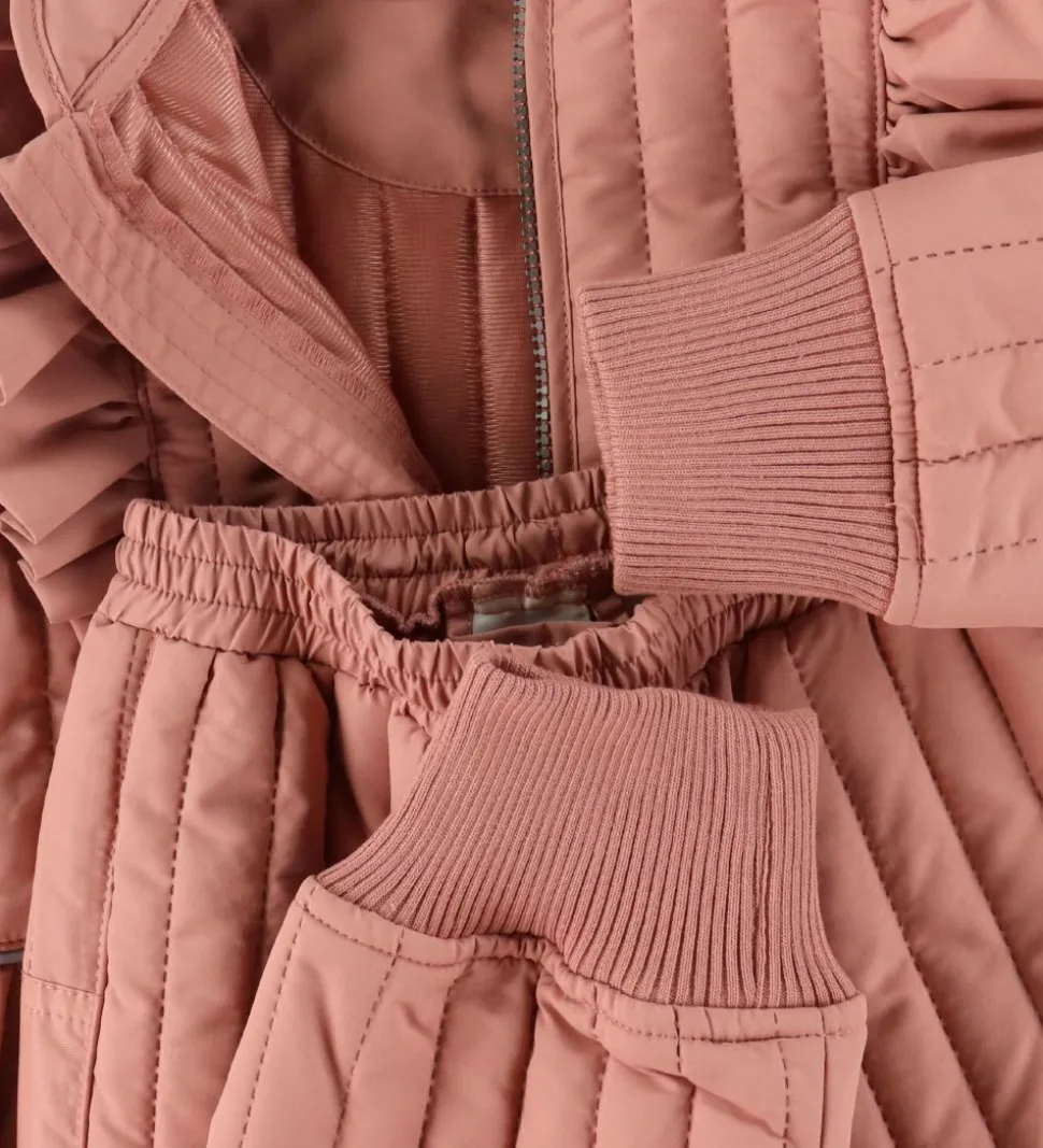 En Fant Termotøj - Old Rose m. Flæser