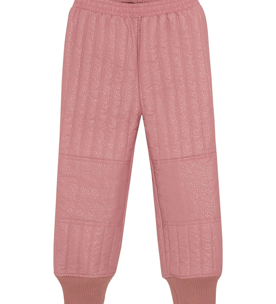 En Fant Termotøj - Old Rose m. Flæser/Glitter