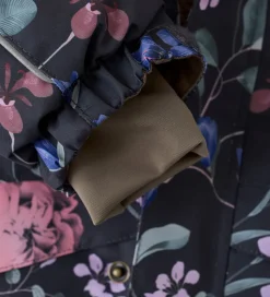 En Fant Vinterjakke - Ebony m. Blomster/Flæser