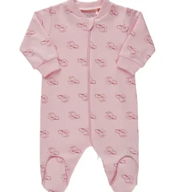 Fixoni Natdragt m. Fødder - Rose m. Print