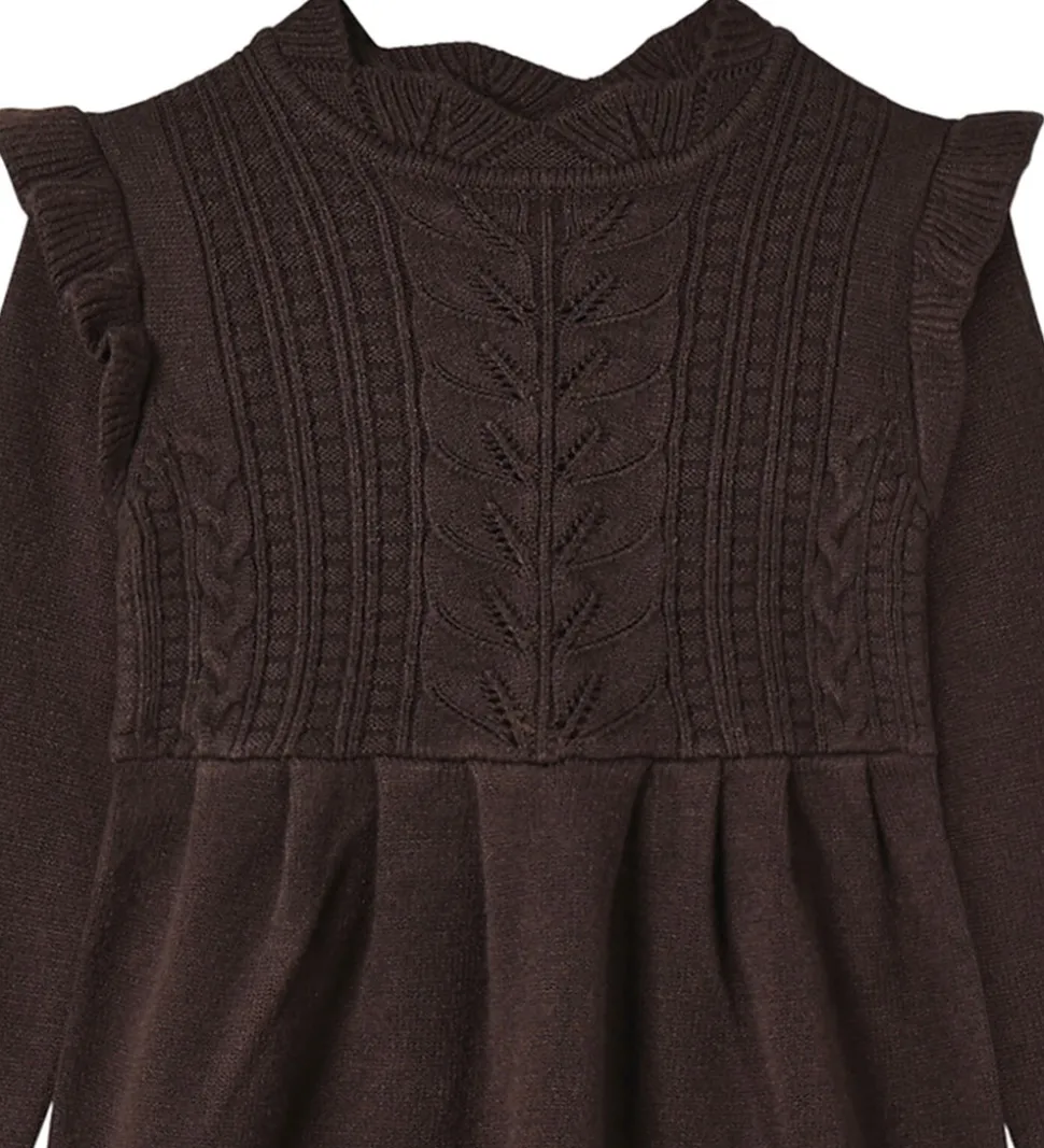 Fliink Kjole - Strik - Alilly - Coffee Bean