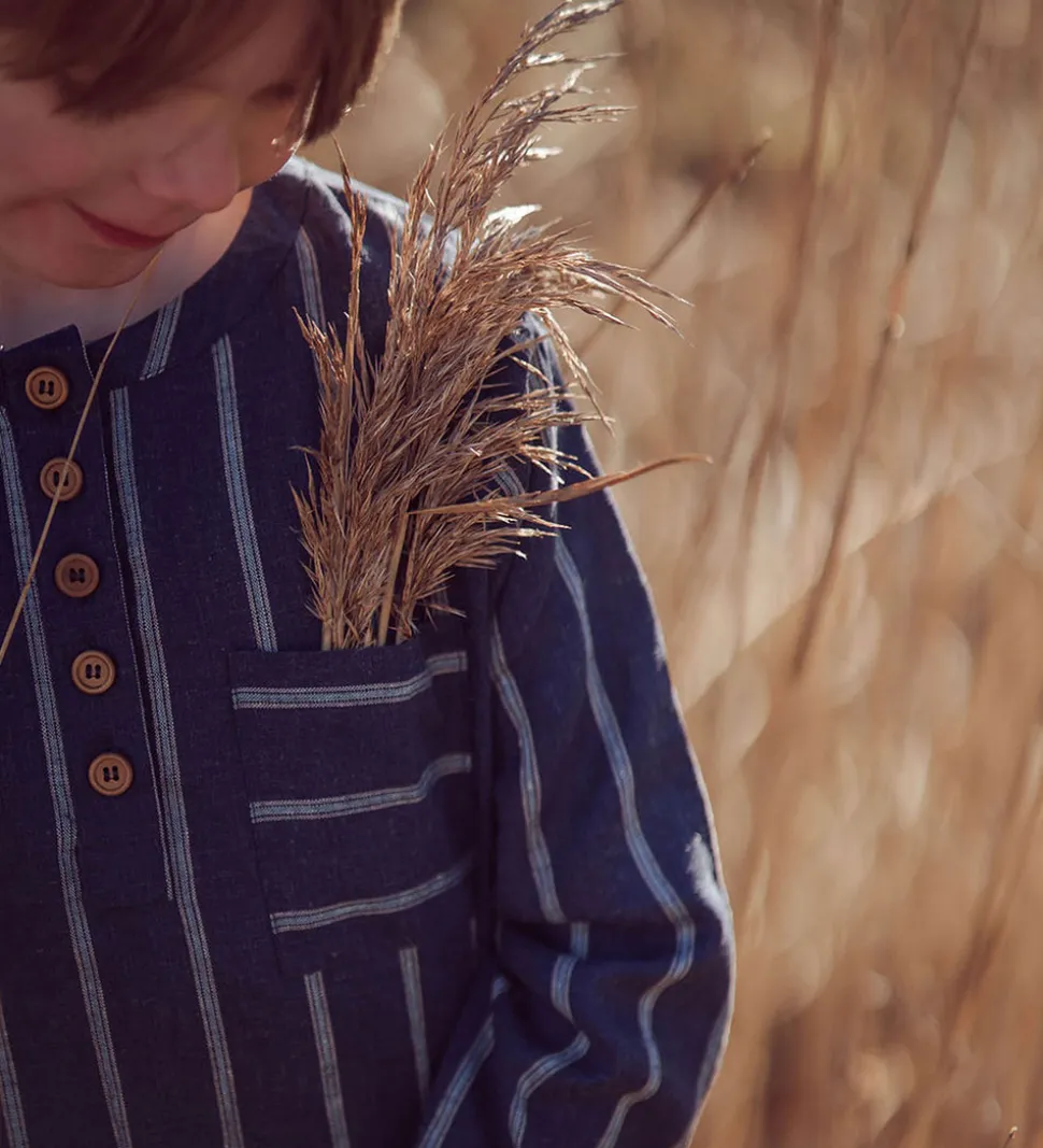 Fliink Skjorte - Vira - Insignia Blue/Sandshell