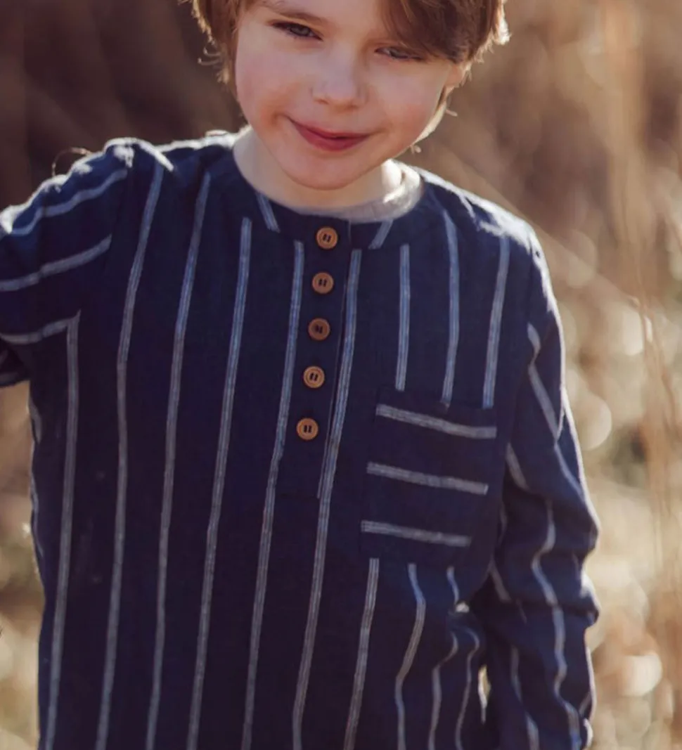 Fliink Skjorte - Vira - Insignia Blue/Sandshell