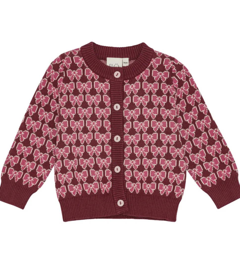 Flöss Cardigan - Strik - Nova - Bordeaux Bow