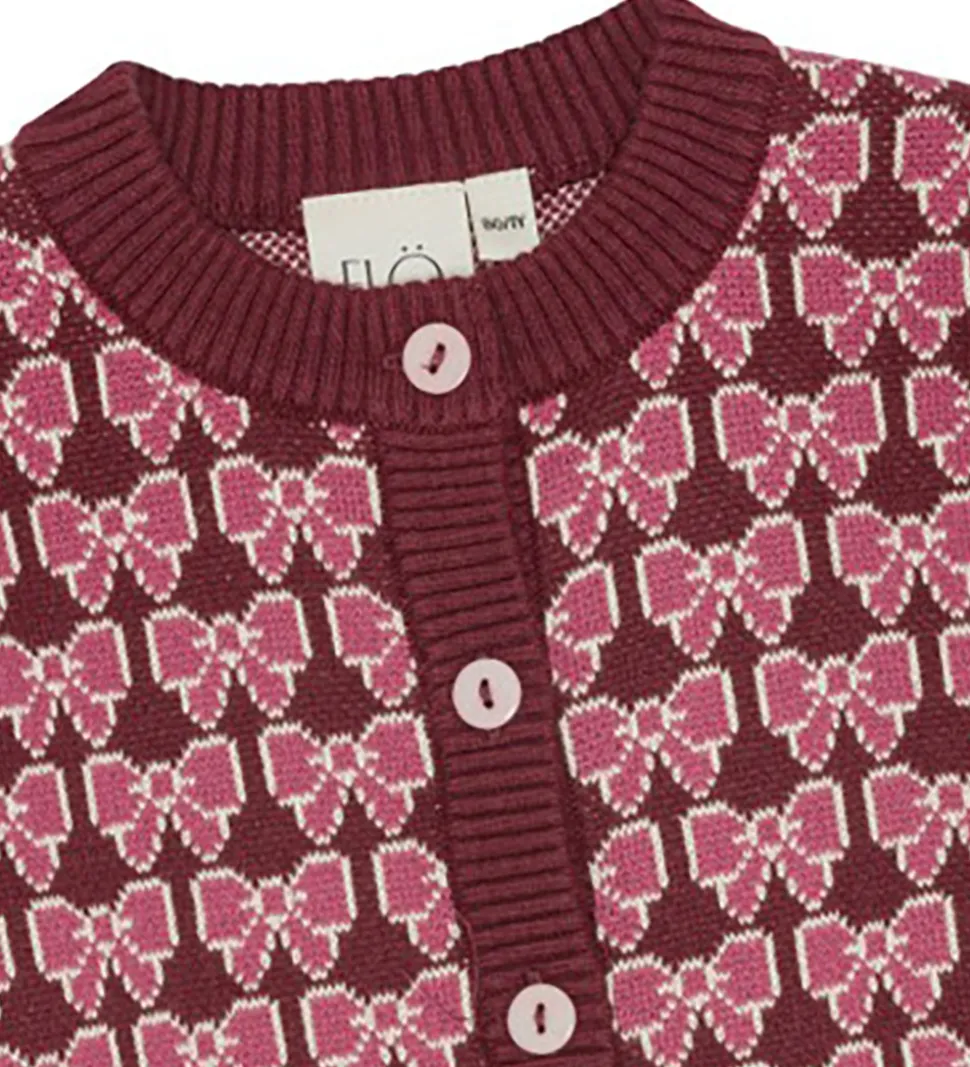 Flöss Cardigan - Strik - Nova - Bordeaux Bow