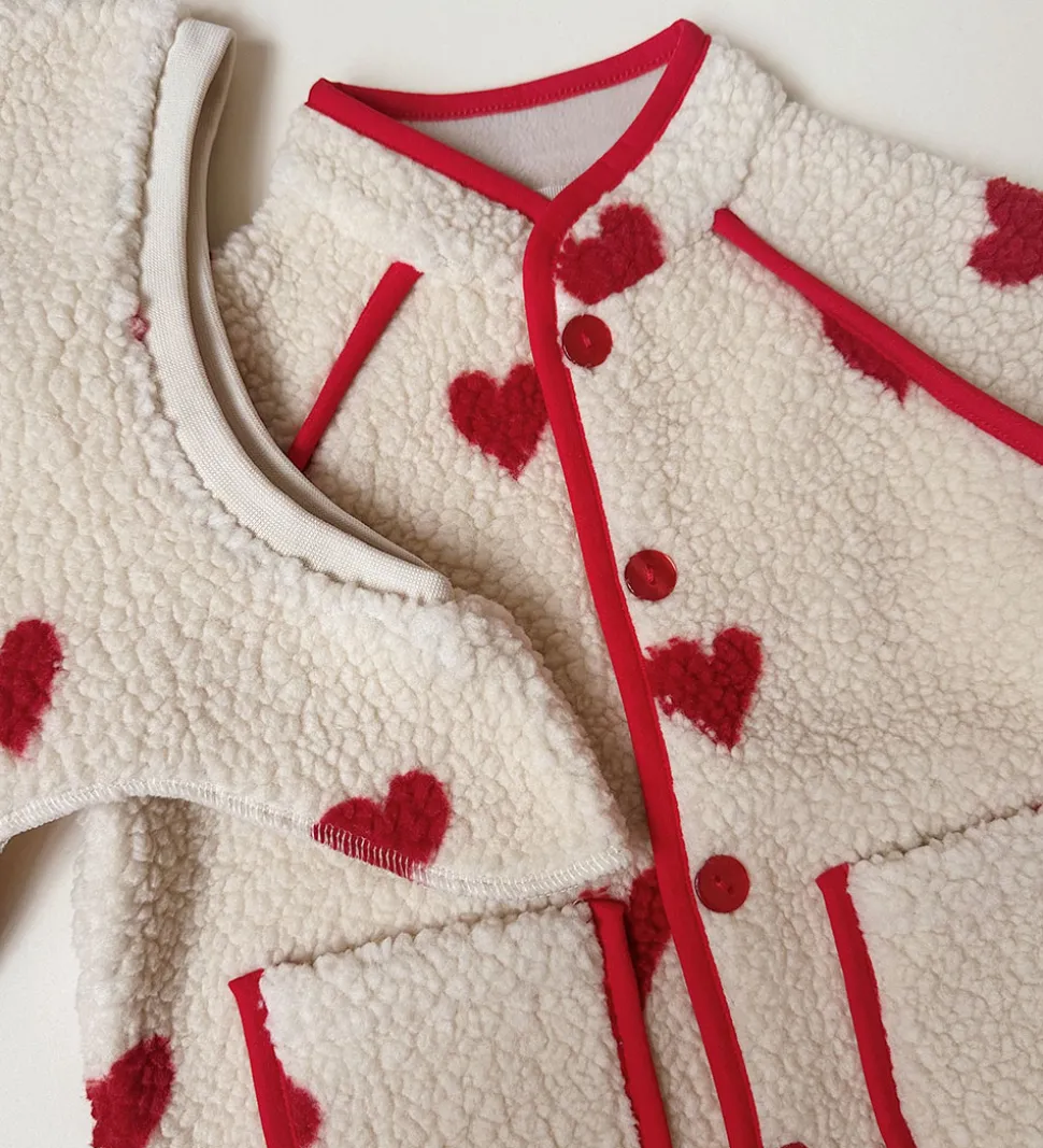 Flöss Elefanthue - 1-lags - Fleece - Simone - Soft White Heart