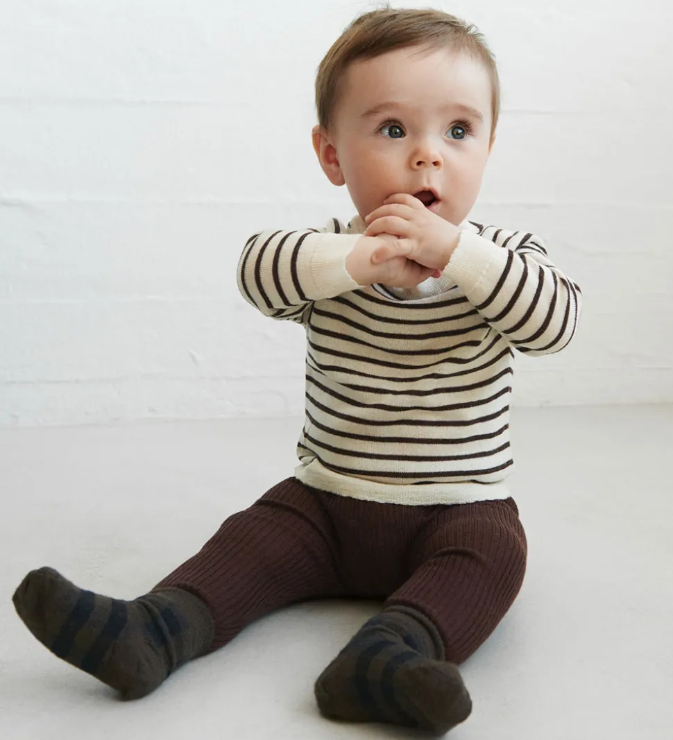 FUB Leggings - Rib - Strik - Uld - Mocca